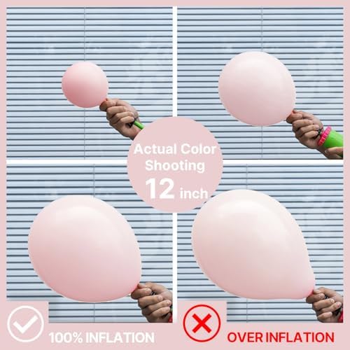 PartyWoo Baby Pink Balloons 50pcs Pastel Light Pale Pink Color 12 Inch - Image 3