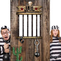 Lunmon 6x4 ft Halloween Backdrop Wood Jail Prison Face Cutout Holes by Lunmon