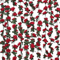 2 Pcs 16.5Ft Flower Garland Rose Vines, Orange Floral Garland Flower Vines by MARTINEMALL