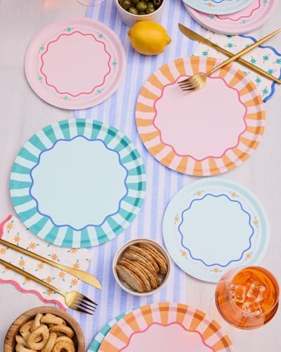 xo, Fetti 32 Italian Summer Paper Plates 9"+7" | Last Toast Coast Decor - Image 3