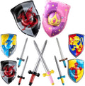 Poen 24 Pcs Inflatable Sword and Shield Medieval Knight Party,5 Styles by Poen