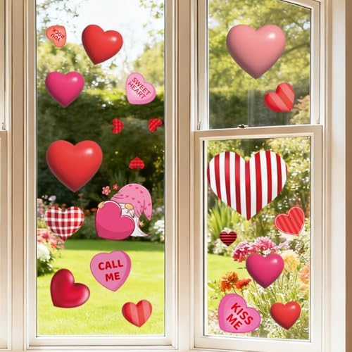 Valentines Day Window Clings for Valentines Decorations, Reusable Static Shamrock Window Clings for St Patricks Day Decorations, Easter Decor for Home, Bathroom and Office - Image 6