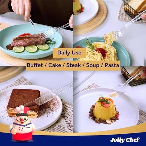 JOLLY CHEF Plastic Silverware 360 Count-180 Forks, 120 Spoons, 60 Knives - Image 7