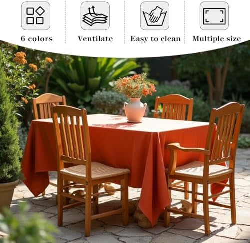 Fitable 6 Pack Rust Tablecloths 90x156 Inch for 8 Foot Rectangle Tables - Image 5