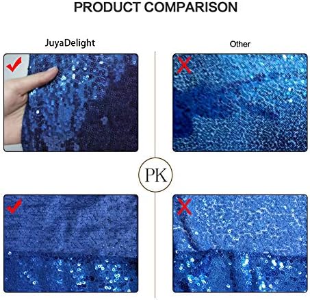 Sequin Backdrop Curtain,Glitter Non-Transparent Sequin Photography Background Backdrop Curtain for Birthday Party Wedding Festival Ceremony 6FTx8FT (Navy Blue) - Image 6