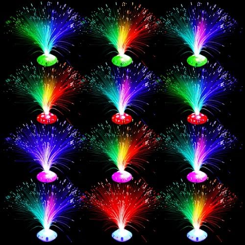 Retisee 12 Pcs Fiber Optic Lights Centerpieces Battery Powered Cone by Retisee