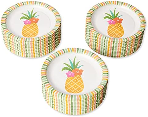American Greetings Tropical Luau Party Supplies for BBQs and All Summer Parties, Dessert Plates (36-Count) - Image 2