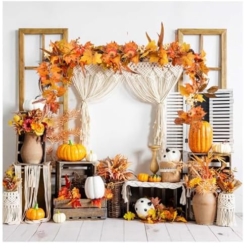 DearHouse Fall Maple Leaves, 6ft Artificial Autumn Foliage Thanksgiving Decor for Home, Wedding, Fireplace, Party, Christmas (Yellow&Brown) - Image 7