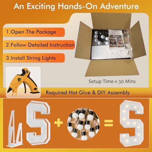 4FT Marquee Letters, Large Light Up Letters S for Party Decor - Image 2