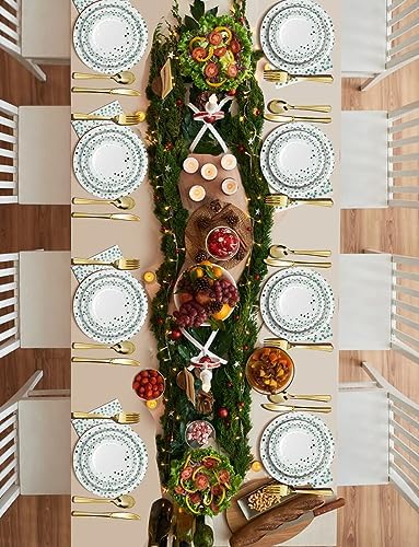 Nkaiso 141Pcs Green Dot Paper Plates and Napkins Party Supplies-20 Guests - Image 5