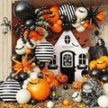 Black Orange White Halloween Balloon Arch Garland Kit for Party Decorations by Froova