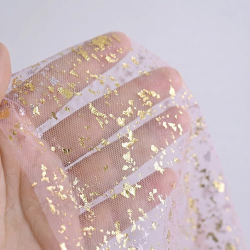 Artoid Mode 3PC Gold Gauze Pink Table Runner 120 Inch 10FT, Glitter Metallic Foil Sheer Dining Wedding Anniversary Holiday Birthday Table Decor for Home Party - Image 6