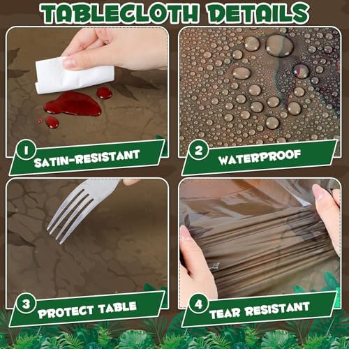NatNarr 3 Pack Forest Path Tablecloths, Safari Jungle Table Cover - Image 4