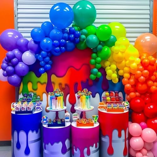 Voircoloria 98pcs Rainbow Balloons Garland Arch Kit, 18 12 10 5 Inch - Image 5