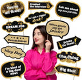 Job Promotion Photo Booth Props – 12 Funny Party Signs for Work Celebrations, Office Party Decorations, Career Success Party Favors by Jazzoo