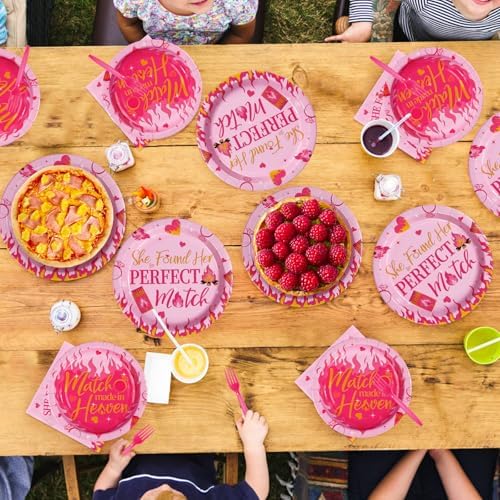 96Pcs Perfect Match Bachelorette Party Decorations for Bridal Serves 24 - Image 7