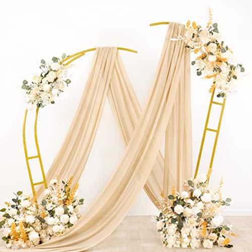 Wedding Arch Draping Fabric Sheer Chiffon Curtain Drape Wedding Party Decor - Image 4
