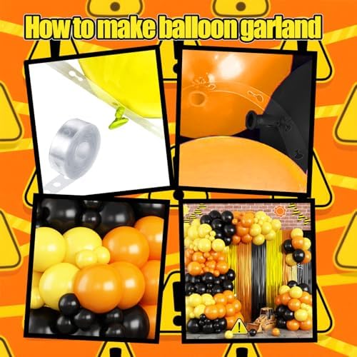 Construction Balloon Garland Arch Kit Birthday Party Decorations Supplies - Image 3