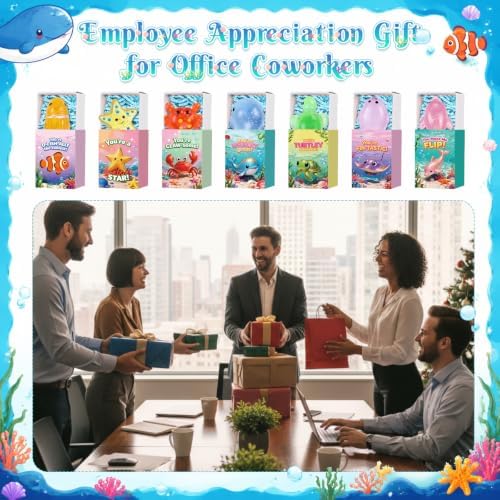 56 Sets Positive Gifts Ocean Animal Favors with Boxes - Image 7