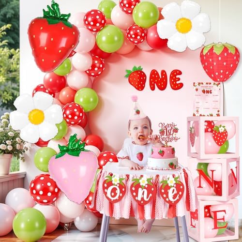 Kriyokiaa Berry First Birthday Decorations, Strawberry Shortcake Kit - Image 4