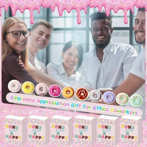 100 Sets Appreciation Gifts Donut Toys with Boxes, Reminder You are Awesome - Image 7