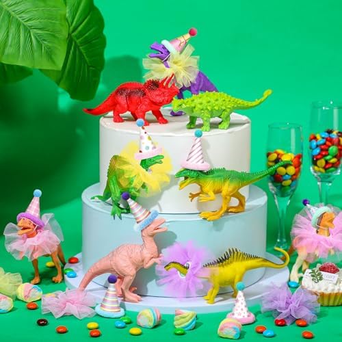 Weysat 27 Pcs Dinosaur Cake Topper for Girls Birthday Party - Image 3