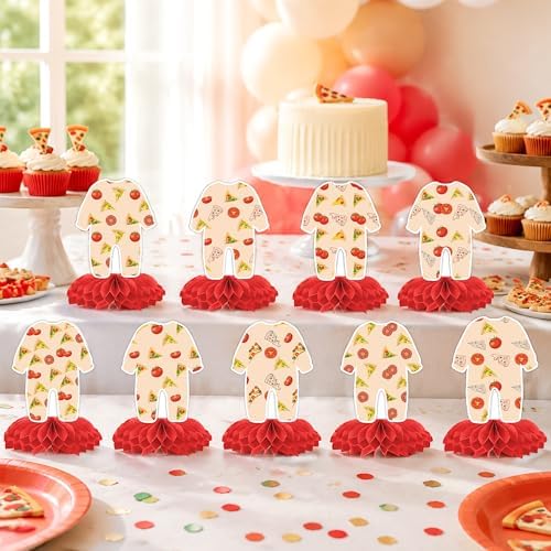 9 Pcs Special Delivery Pizza Baby Shower Party Centerpieces - Image 4