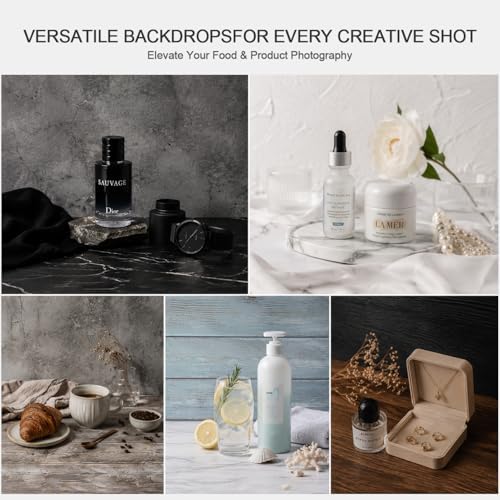 Food Photography Backdrops, 16.5 x 11.7 inch, Tabletop Photo Backdrop Kit - Image 6