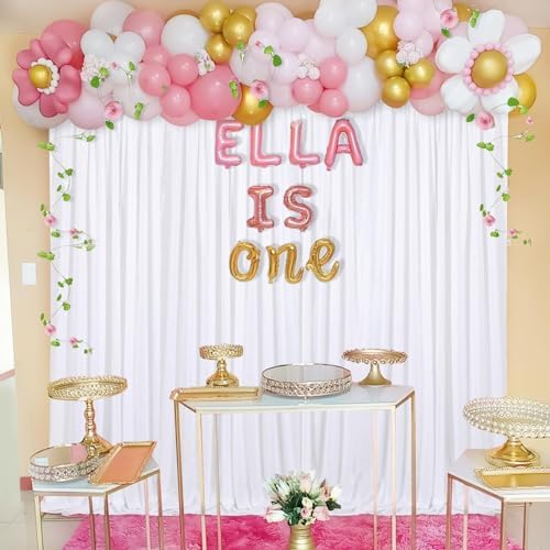 8ft x 8ft White Sequin Backdrop Curtain Sparkle Photo Backdrop - Image 2