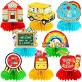 JULMELON 8 Pcs Back to School Table Decor, 3D Welcome Honeycomb Centerpiece by JULMELON