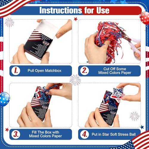 Wettarn 72 Sets 250th Anniversary Star Gifts America Flag Toys with Boxes - Image 3