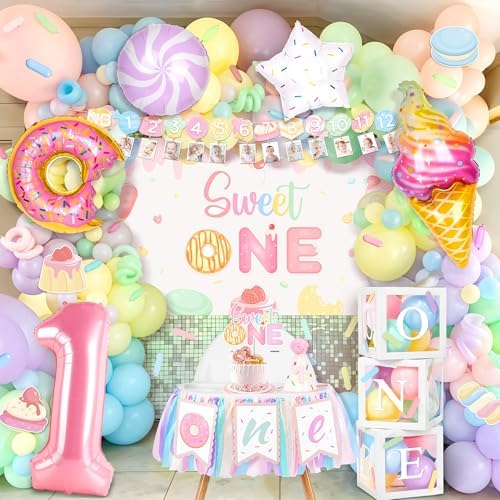 Kriyokiaa Sweet One 1st Birthday Decorations for Girl, 150 Pcs Kit by Kriyokiaa