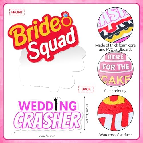 Beeveer 24 Pcs Wedding Photo Booth Props Photobooth Signs - Image 5