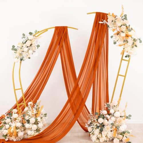 Wedding Arch Draping Fabric Sheer Chiffon Curtain Drape Wedding Party Decor - Image 4