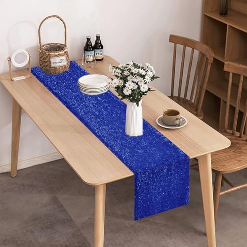 10 Packs 12 x 72 inches Royal Blue Sequin Table Runner - Image 5