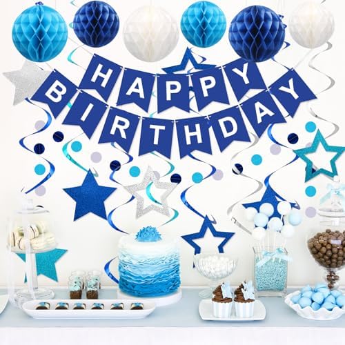 meowtastic Birthday Decorations Happy Birthday Banner with Honeycomb Balls - Image 2