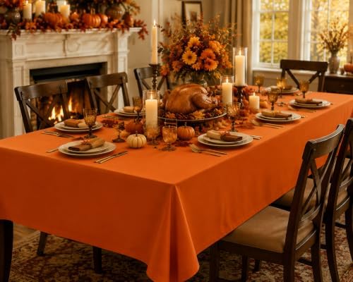 6 Pcs Thanksgiving Fall Disposable Plastic Tablecloth, 54 x 108 Inch - Image 4