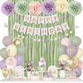 Fairy Lavender Birthday Decorations for Women Girls with Butterfly Stickers by OuddyParty