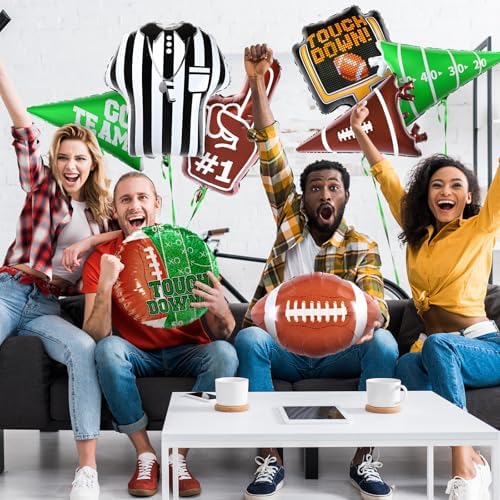 Gatherfun Football Shaped Foil Balloons, 8 Count, Touchdown Balloons for Football Game Tailgate Party Decorations - Image 4
