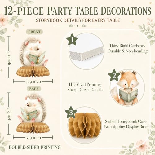 12 Pcs A New Chapter Begins Baby Shower Decorations, Table Centerpieces - Image 4
