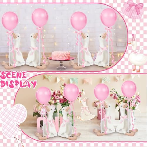 Chunful 6 Set Pink One Silly Goose 1st Birthday Decoration 11.8 Inch - Image 3
