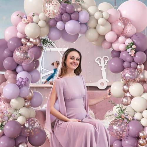 Amandir 173Pcs Dusty Purple Balloon Arch Garland Kit - Image 5