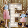 4FT Light Up Marquee Letter F - Large Foam Board Mosaic Kit by Teebloom