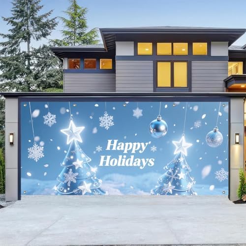 HOMETITUTE Christmas Holidays Garage Door Cover Banner 13x6ft Polyester - Image 6