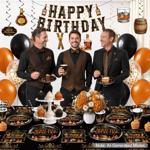 212PCS Aged to Perfection Birthday Decorations Men Serves 25 - Image 6