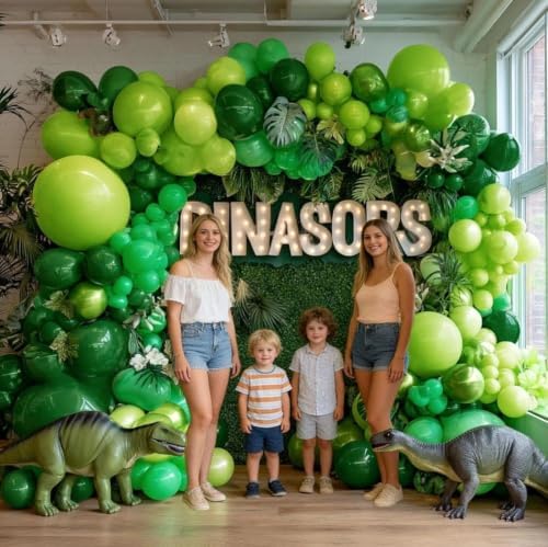 Double Stuffed Green Balloon Arch - Image 6