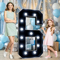 Ledido 4FT Black Marquee Light Up Numbers 6 for 16th 60th Birthday Decor by Ledido