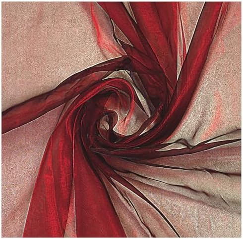 70 Yard Organza Fabric 44" Wide for Wedding Event Décor - Maroon - Image 5