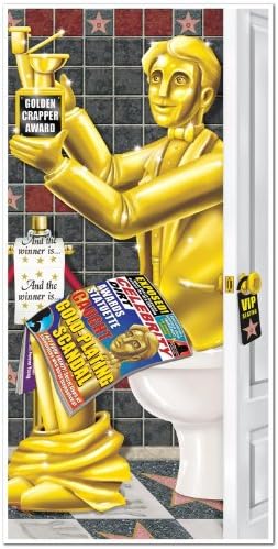 Beistle Awards Night Restroom Door Cover Party Accessory (1 count) (1/Pkg), 30" x 5' by Beistle
