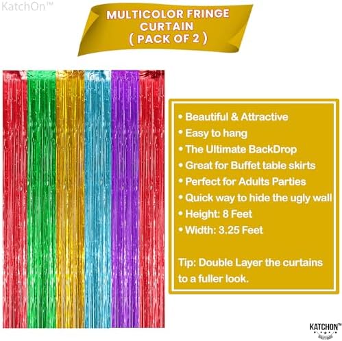 KatchOn Rainbow Streamers, Pack of 2 - Image 2